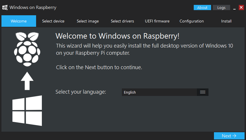 Bem-vindo ao Windows no Raspberry